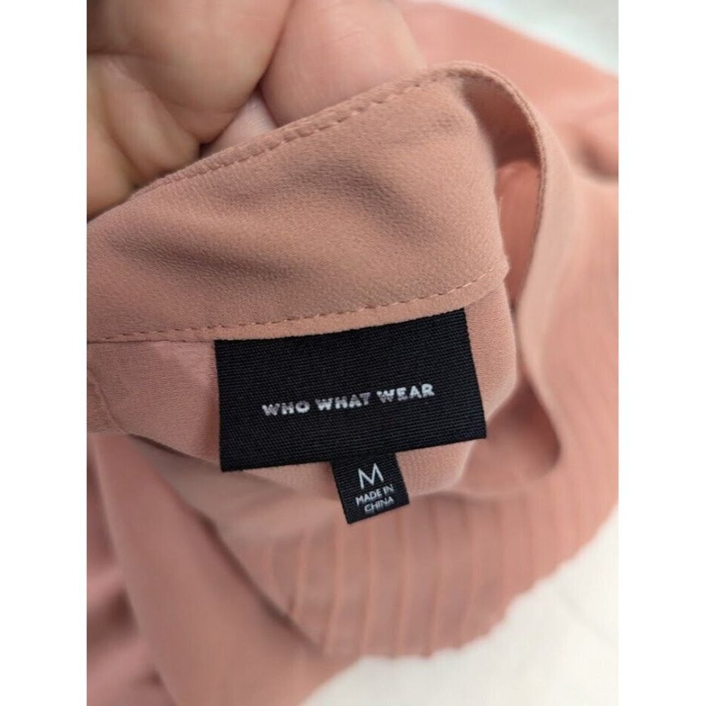 Who What Wear women's medium sleeveless peachy dusty rose dress high neck B1 - Picture 6 of 9